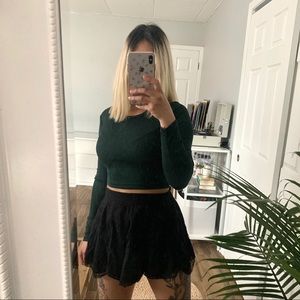 F21 CROPPED LONG SLEEVE TOP